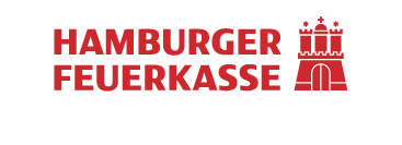 Logo der Hamburger Feuerkasse mit stilisiertem Stadtwappen.